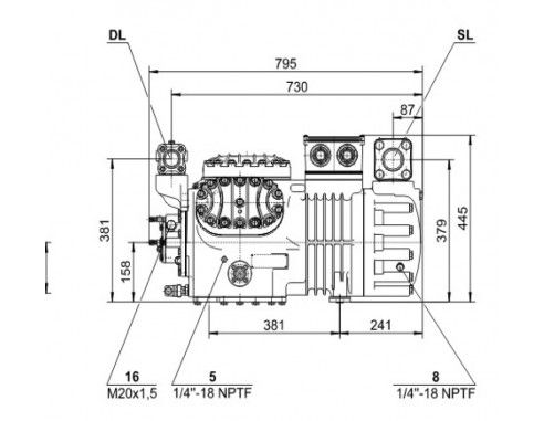 Sprężarka chłodnicza kompresor agregat Bitzer 6F-40.2 Y 151,6 m³/h - 1