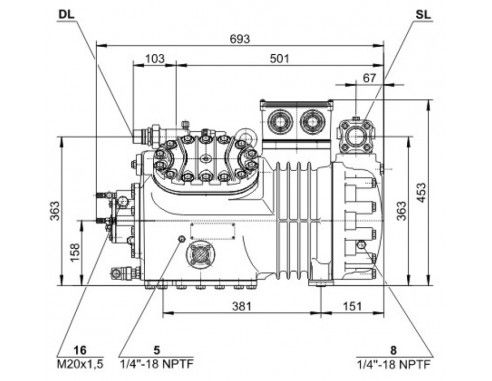 Sprężarka chłodnicza kompresor agregat Bitzer 4J-13.2 Y 63,5 m³/h - 1