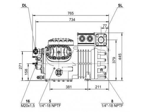 Sprężarka chłodnicza kompresor agregat Bitzer 6G-30.2 Y 126,8 m³/h - 1