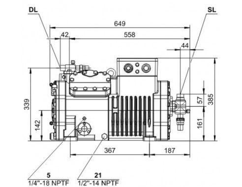 Sprężarka chłodnicza kompresor agregat Bitzer 4DC-7.2Y-40S 26,9 m³/h - 1