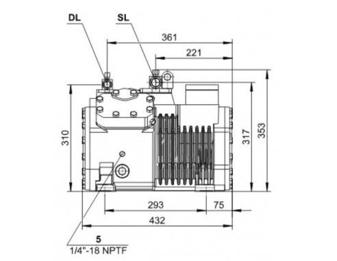 Sprężarka chłodnicza kompresor agregat Bitzer 4DC-5.2Y 26,9 m³/h - 1